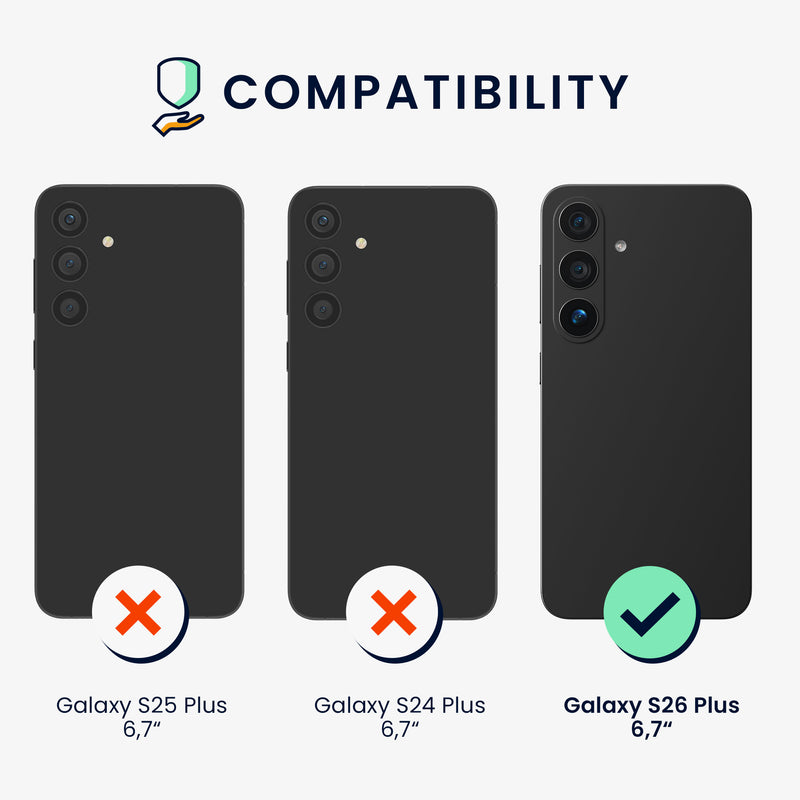 kwmobile Handyhülle für Samsung Galaxy S26 Plus Hülle - Kabelloses Laden - Schutzhülle Cover