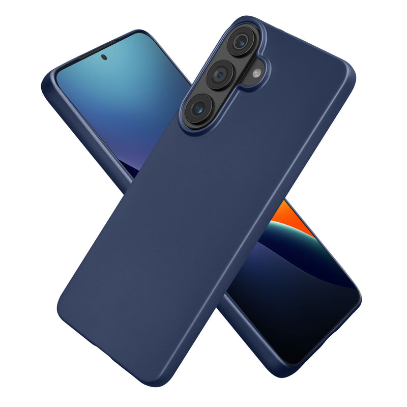kwmobile Case kompatibel mit Samsung Galaxy S26 Hülle - Schutzhülle aus Silikon metallisch schimmernd - Handyhülle Metallic Blau Metallic Blau  