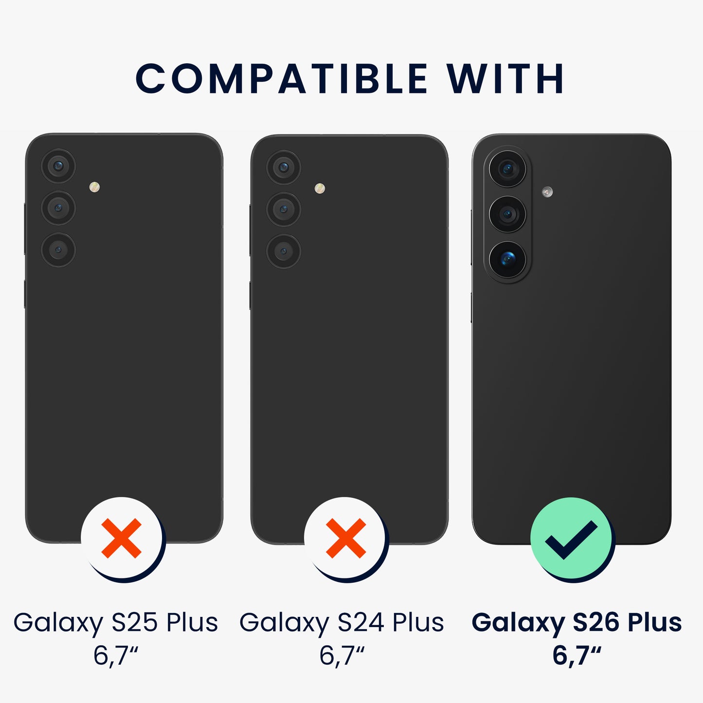 kwmobile Handyhülle für Samsung Galaxy S26 Plus Hülle Silikon Case Schutzhülle Cover