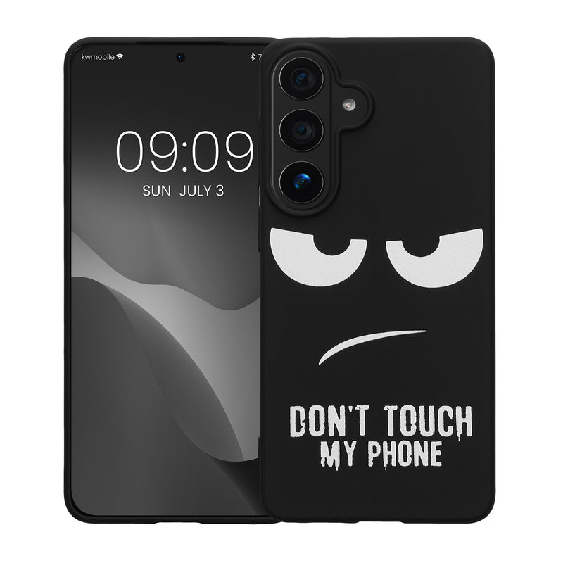 kwmobile Hülle kompatibel mit Samsung Galaxy S26 Plus Handyhülle Silikon Case Don't touch my Phone