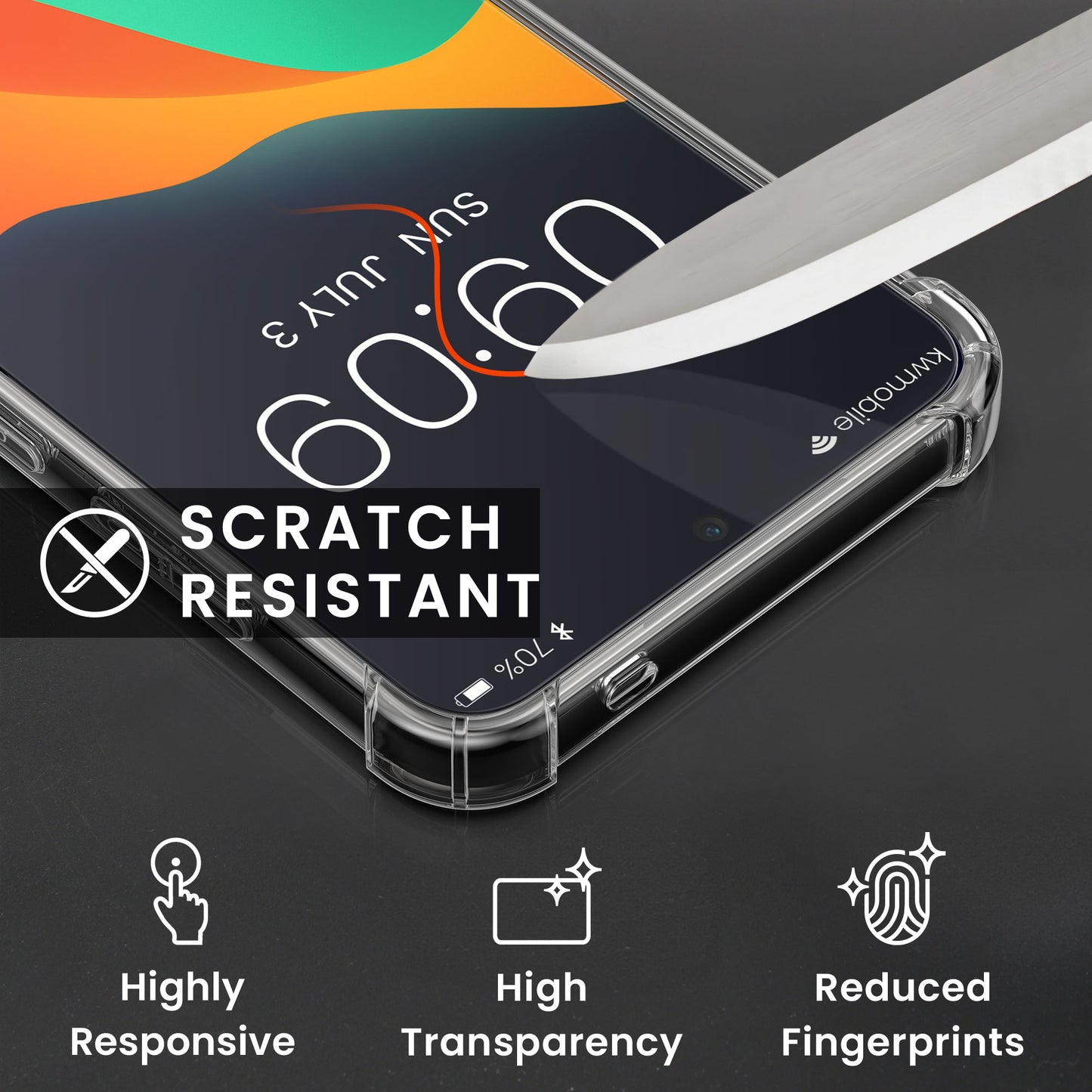 kwmobile Hülle kompatibel mit Samsung Galaxy S26 Case - Handyhülle mit 2x Glas Schutz Folie