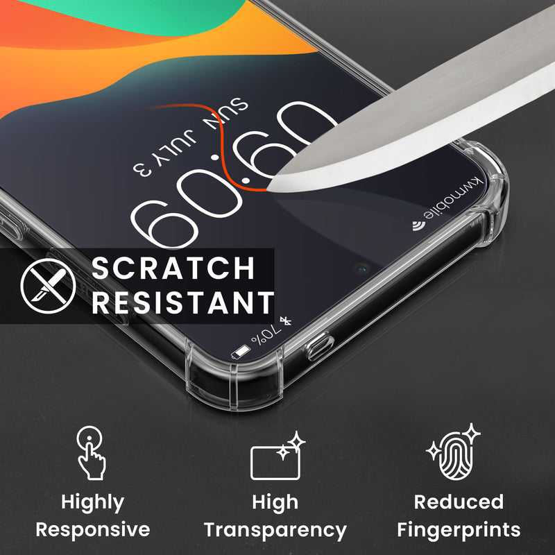 kwmobile Hülle kompatibel mit Samsung Galaxy S26 Case - Handyhülle mit 2x Glas Schutz Folie