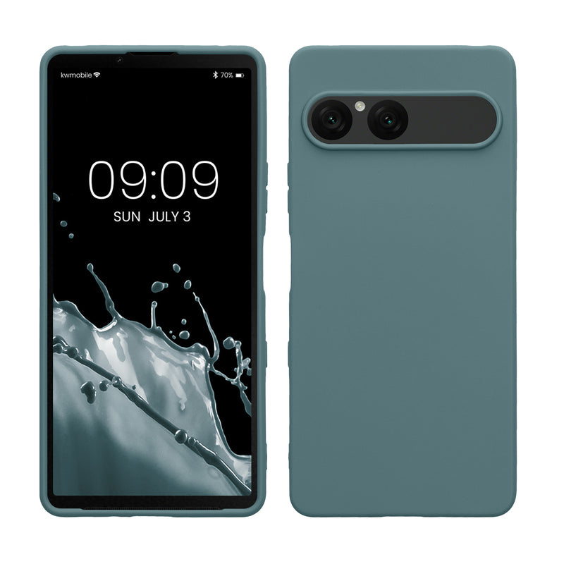 kwmobile Hülle kompatibel mit Sony Xperia 10 VII Hülle - weiches TPU Silikon Case - Cover geeignet für kabelloses Laden - Arctic Night Arctic Night  