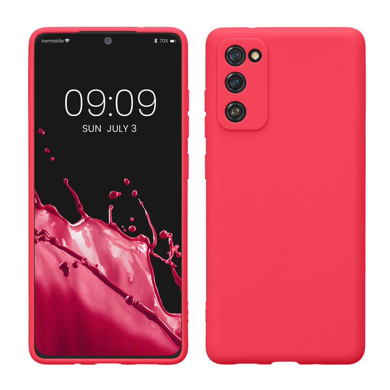 kwmobile Handyhülle kompatibel mit Samsung Galaxy S20 FE Hülle - Handy Case aus weichem Silikon in Neon Pink Neon Pink  