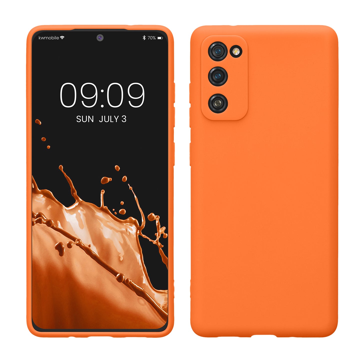 kwmobile Handyhülle kompatibel mit Samsung Galaxy S20 FE Hülle - Handy Case aus weichem Silikon in Fruity Orange Fruity Orange  
