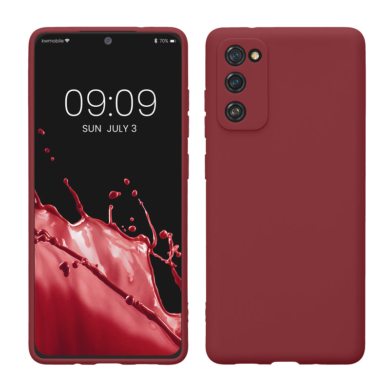 kwmobile Handyhülle kompatibel mit Samsung Galaxy S20 FE Hülle - Handy Case aus weichem Silikon in Bordeaux Violett Bordeaux Violett  