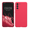 kwmobile Handyhülle kompatibel mit Samsung Galaxy S21 Hülle - Handy Case aus weichem Silikon in Neon Pink Neon Pink  