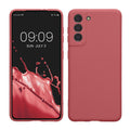 kwmobile Handyhülle kompatibel mit Samsung Galaxy S21 Hülle - Handy Case aus weichem Silikon in Dark Rose Dark Rose  