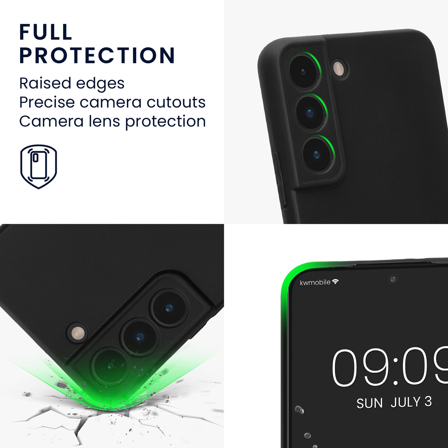 kwmobile Handyhülle für Samsung Galaxy S22 Silikon Case Schutzhülle Cover