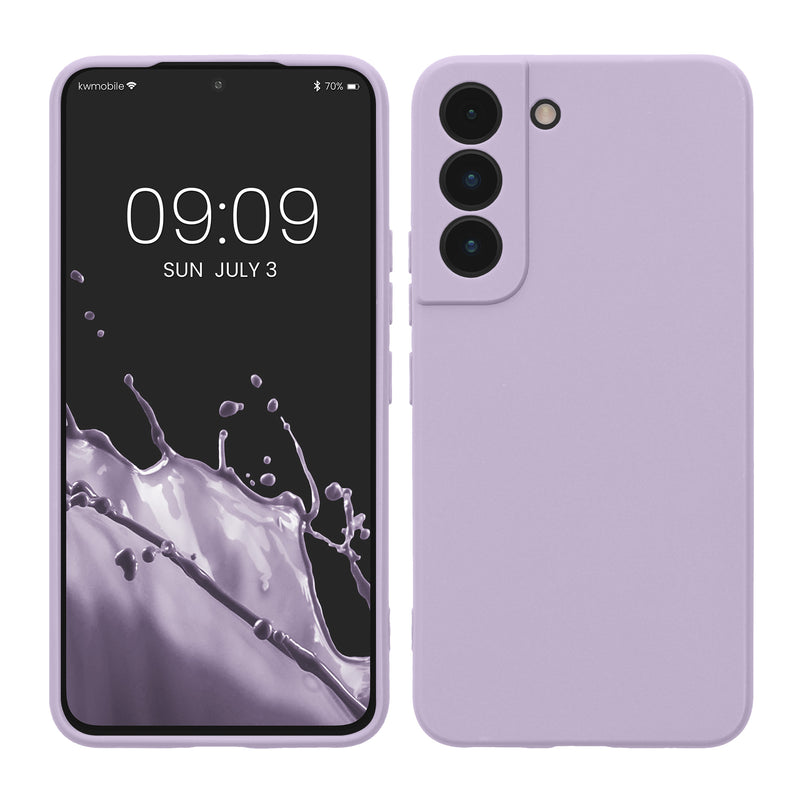 kwmobile Handyhülle kompatibel mit Samsung Galaxy S22 Hülle - Handy Case aus weichem Silikon in Lavendel Lavendel  