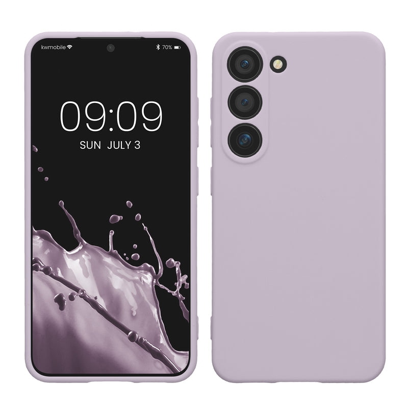 kwmobile Handyhülle kompatibel mit Samsung Galaxy S23 Hülle - Handy Case aus weichem Silikon in Lavendel Lavendel  