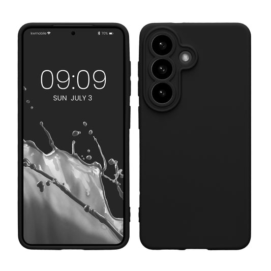 kwmobile Handyhülle kompatibel mit Samsung Galaxy S26 Hülle - Handy Case aus weichem Silikon in Schwarz Schwarz  