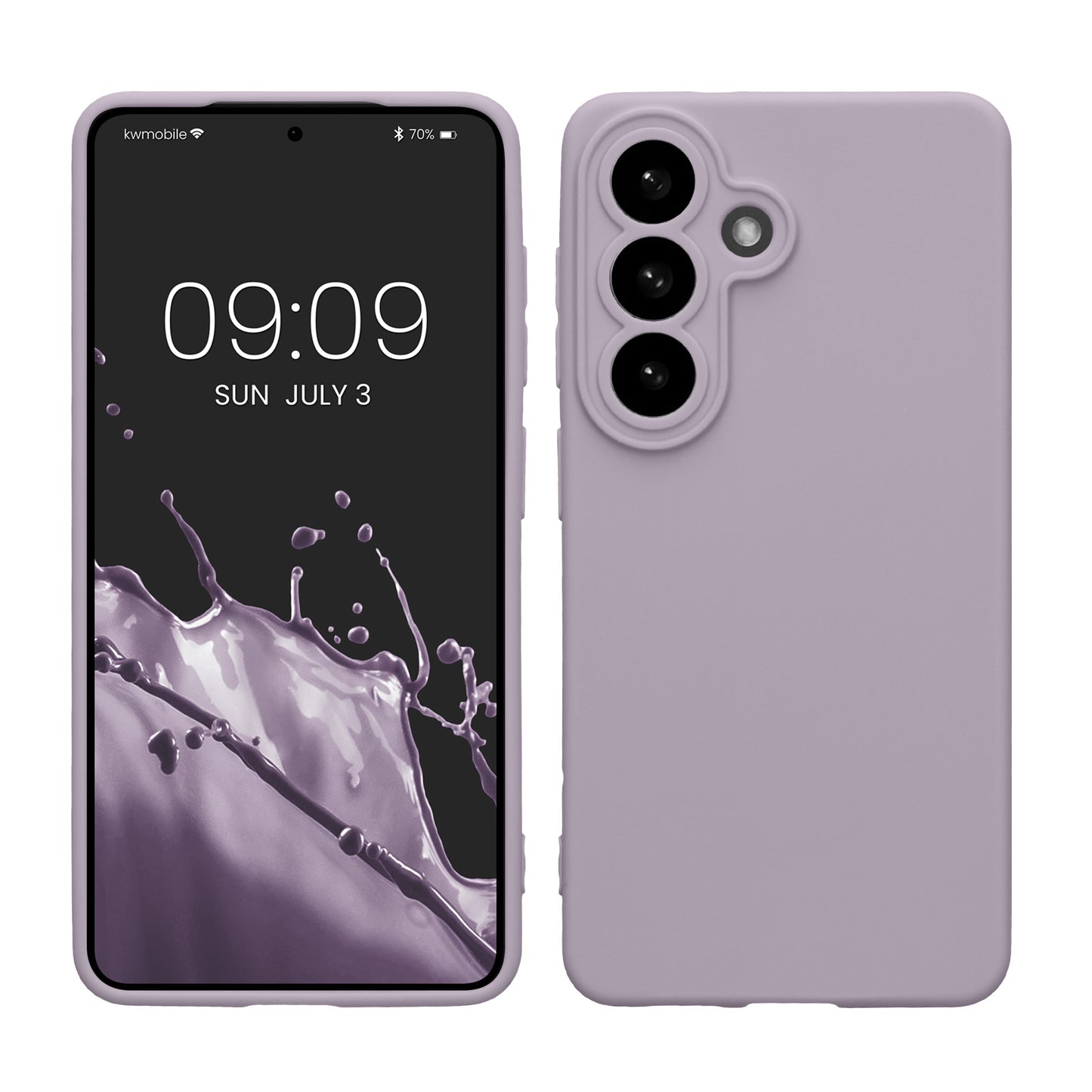 kwmobile Handyhülle kompatibel mit Samsung Galaxy S26 Hülle - Handy Case aus weichem Silikon in Lavendel Lavendel  