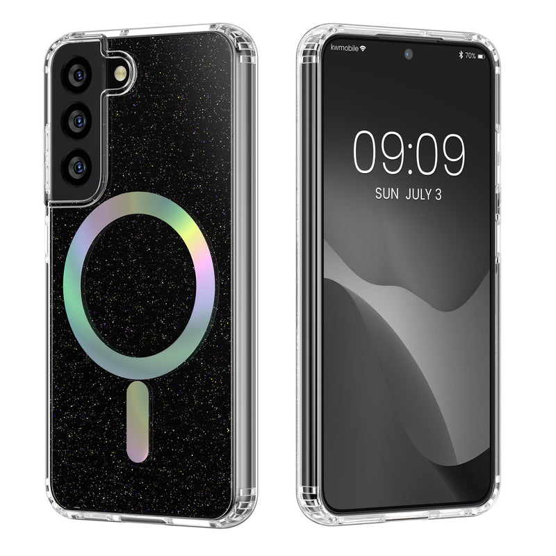 kwmobile Hülle kompatibel mit Samsung Galaxy S22 Handyhülle - Hard Case mit TPU Bumber - Schutzhülle kompatibel mit MagSafe - Kameraschutz - Transparent Transparent  [dsg01]