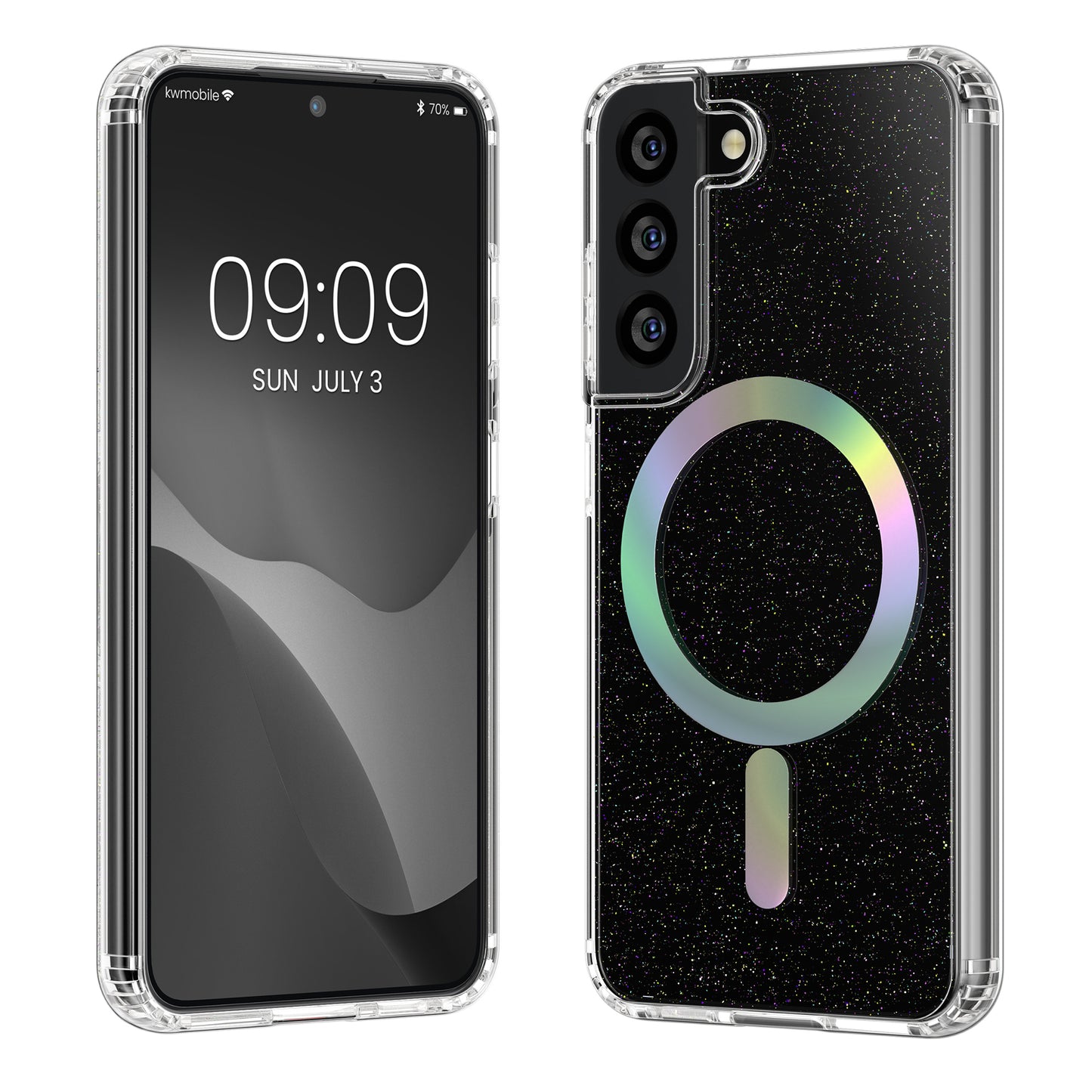 kwmobile Hülle kompatibel mit Samsung Galaxy S22 Handyhülle Hard Case mit TPU Bumber Schutzhülle kompatibel mit MagSafe Kameraschutz