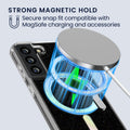 kwmobile Hülle kompatibel mit Samsung Galaxy S22 Handyhülle Hard Case mit TPU Bumber Schutzhülle kompatibel mit MagSafe Kameraschutz