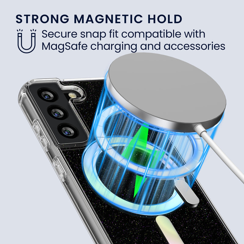 kwmobile Hülle kompatibel mit Samsung Galaxy S22 Handyhülle Hard Case mit TPU Bumber Schutzhülle kompatibel mit MagSafe Kameraschutz