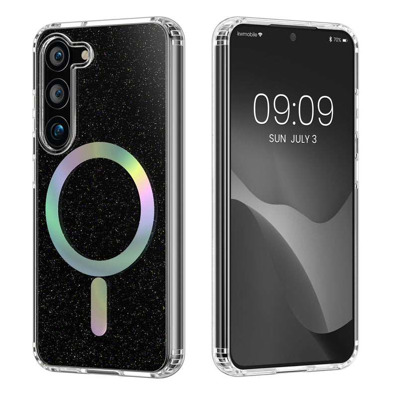 kwmobile Hülle kompatibel mit Samsung Galaxy S23 Handyhülle - Hard Case mit TPU Bumber - Schutzhülle kompatibel mit MagSafe - Kameraschutz - Transparent Transparent  [dsg01]