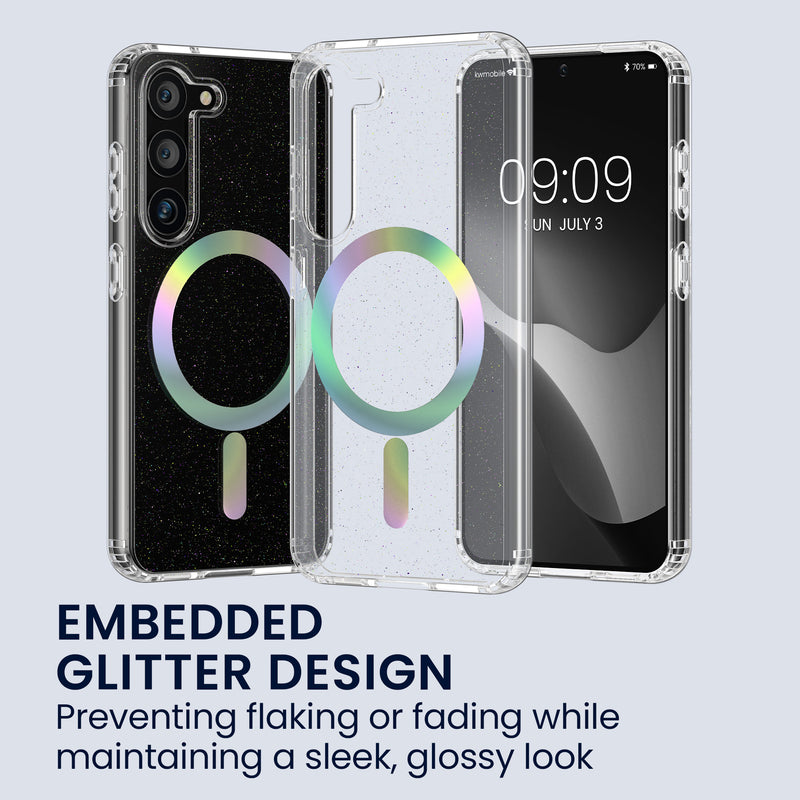 kwmobile Hülle kompatibel mit Samsung Galaxy S23 Handyhülle Hard Case mit TPU Bumber Schutzhülle kompatibel mit MagSafe Kameraschutz