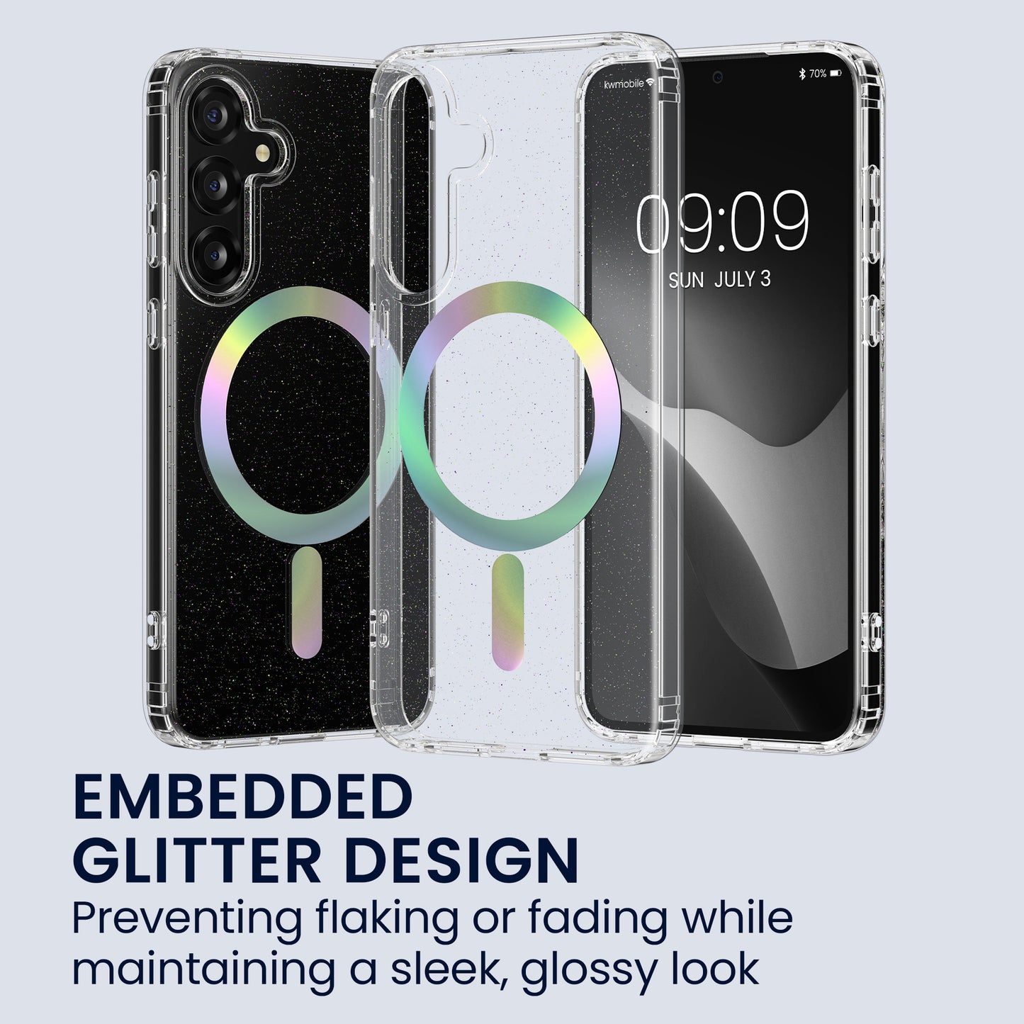 kwmobile Hülle kompatibel mit Samsung Galaxy S25 Handyhülle Hard Case mit TPU Bumper Schutzhülle kompatibel mit MagSafe Kameraschutz