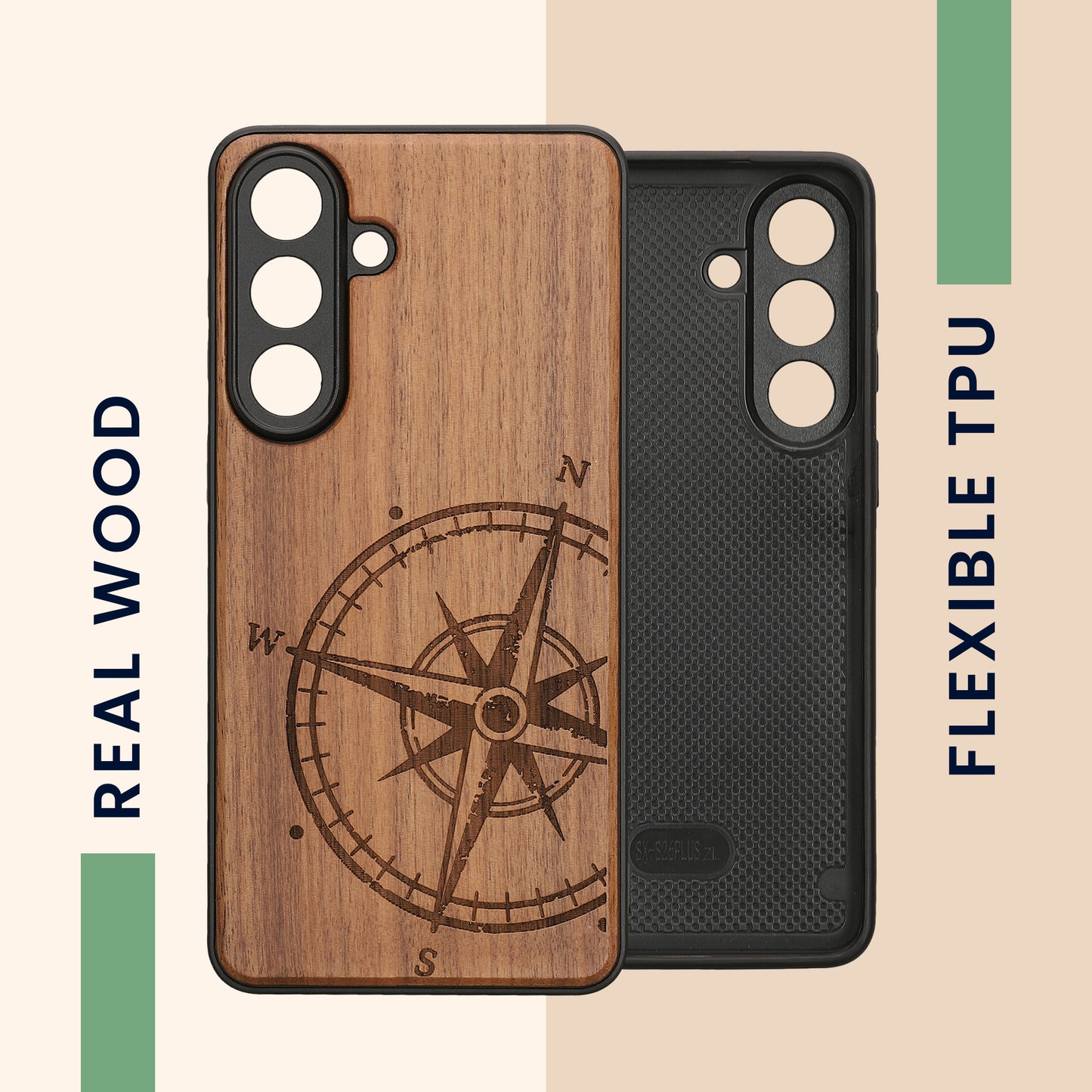 kwmobile Hülle kompatibel mit Samsung Galaxy S26 Plus Hülle Handy Cover TPU Handyhülle Kompass Vintage