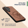 kwmobile Hülle kompatibel mit Samsung Galaxy S26 Ultra Hülle - Case - Handy Cover - TPU Handyhülle Kompass Vintage