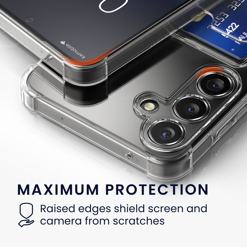 kwmobile Hülle mit Kartenfach kompatibel mit Samsung Galaxy A55 5G - Soft Case - Schutzhülle