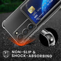 kwmobile Hülle mit Kartenfach kompatibel mit Samsung Galaxy S23 Soft Case Schutzhülle