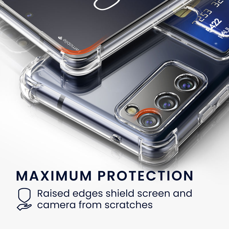 kwmobile Hülle mit Kartenfach kompatibel mit Samsung Galaxy S20 FE Soft Case Schutzhülle