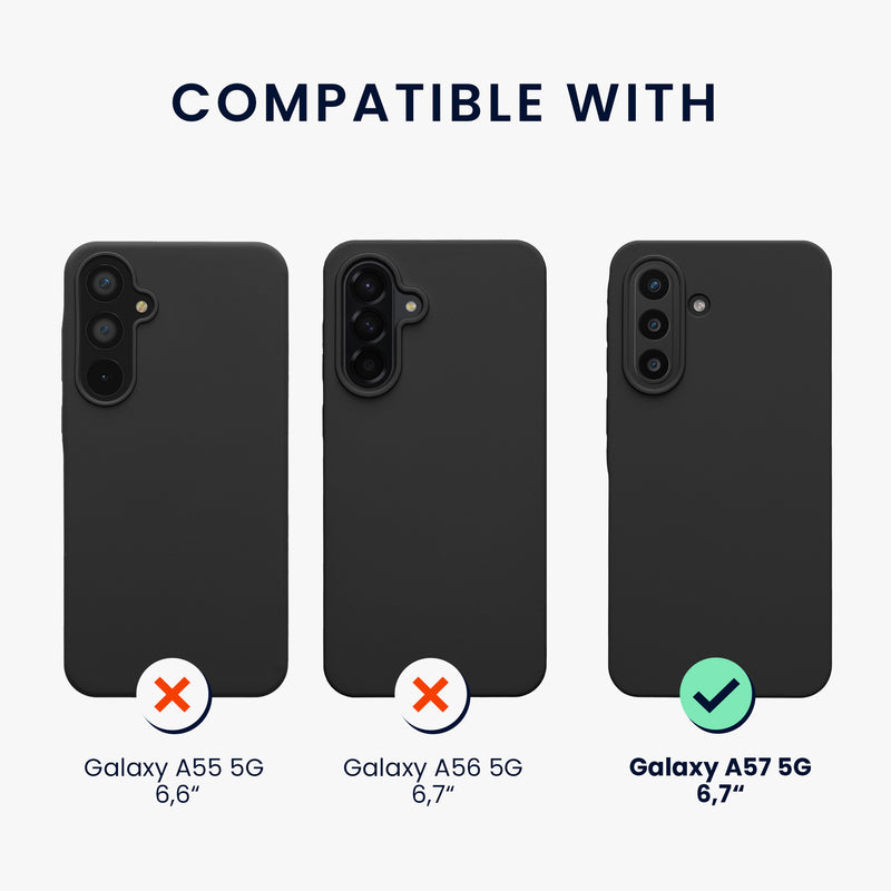 kwmobile Handyhülle für Samsung Galaxy A57 5G - Case Silikon - Kabelloses Laden - Schutzhülle Cover