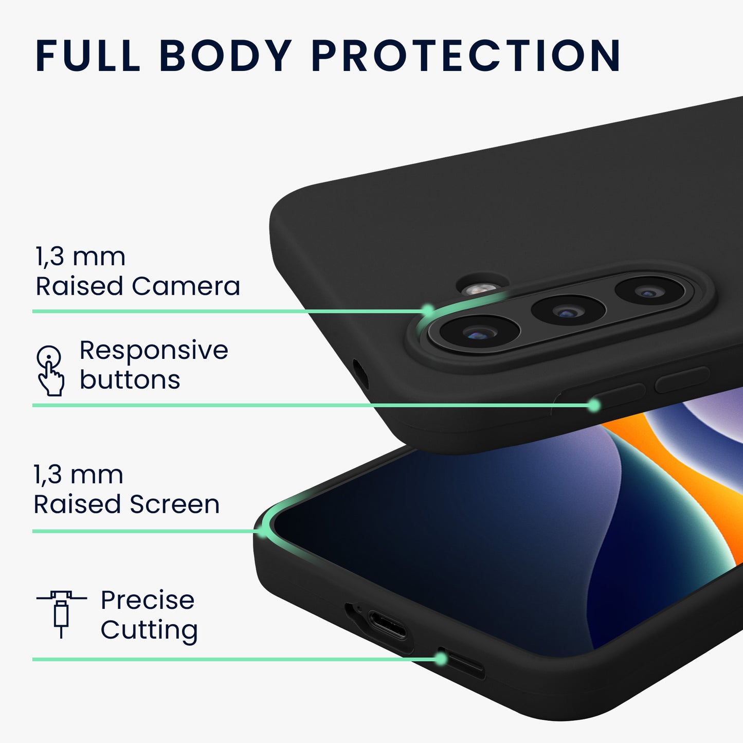kwmobile Handyhülle für Samsung Galaxy A57 5G - Case Silikon - Kabelloses Laden - Schutzhülle Cover
