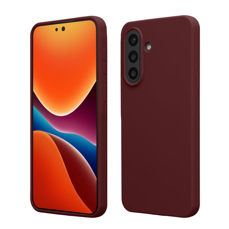 kwmobile Hülle kompatibel mit Samsung Galaxy A57 5G Hülle - Silikon Handy Case - Handyhülle weiche Oberfläche - kabelloses Laden - Bordeaux Violett Bordeaux Violett  