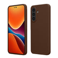 kwmobile Hülle kompatibel mit Samsung Galaxy A57 5G Hülle - Silikon Handy Case - Handyhülle weiche Oberfläche - kabelloses Laden - Chocolate Chocolate  