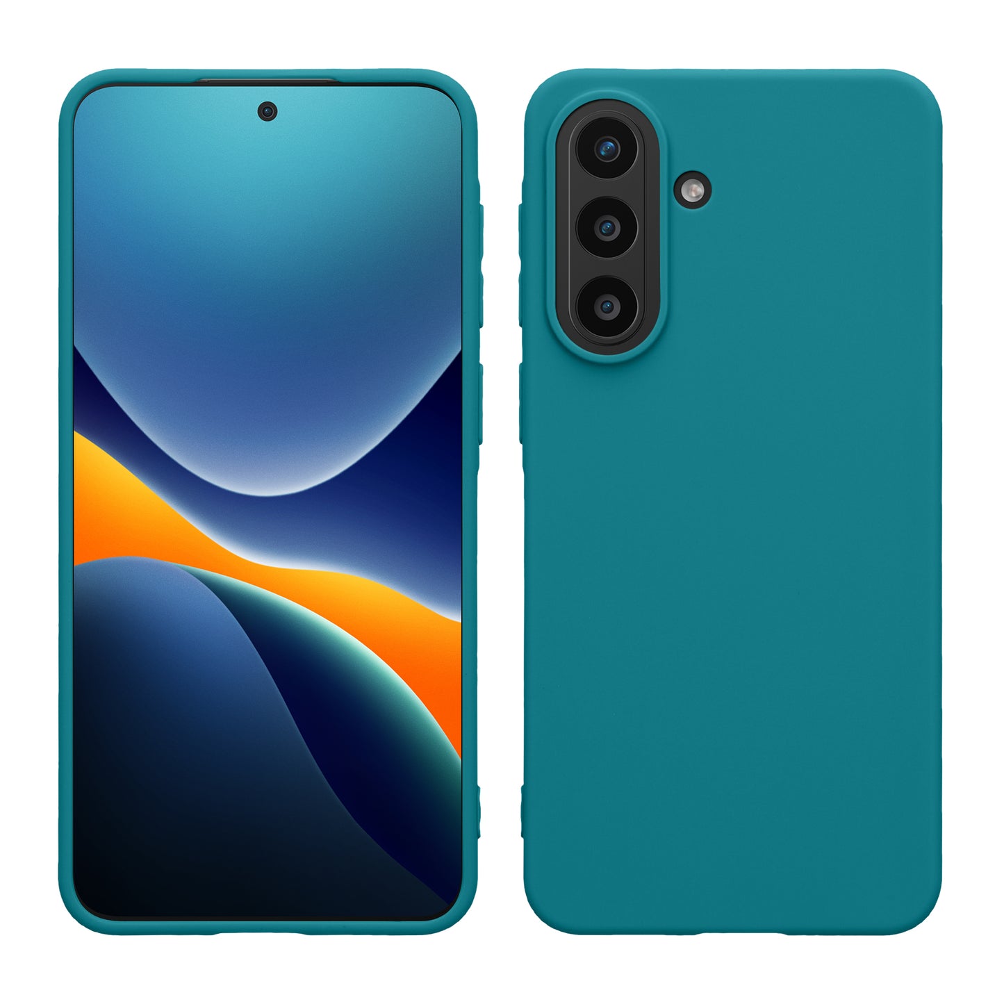 kwmobile Hülle kompatibel mit Samsung Galaxy A57 5G Hülle - weiches TPU Silikon Case - Cover geeignet für kabelloses Laden - Petrol matt Petrol matt  