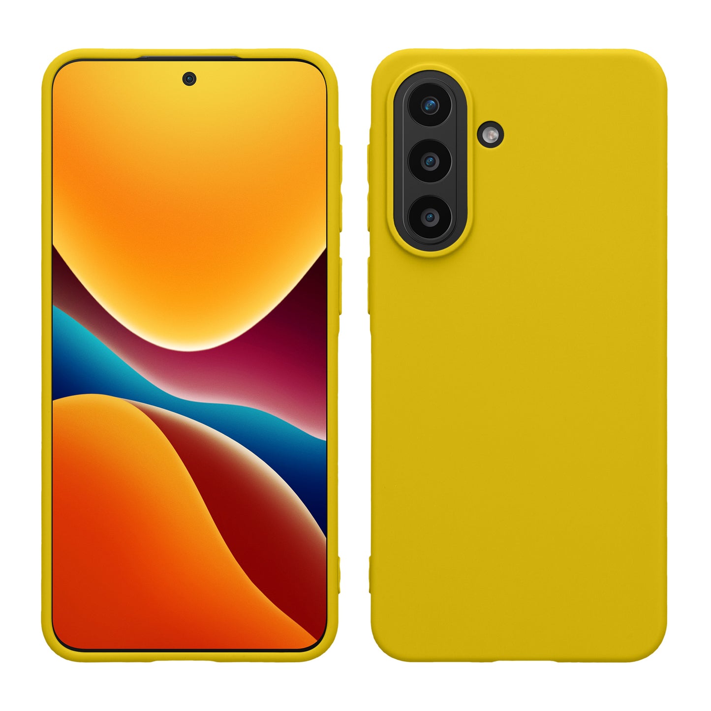 kwmobile Hülle kompatibel mit Samsung Galaxy A57 5G Hülle - weiches TPU Silikon Case - Cover geeignet für kabelloses Laden - Strahlend Gelb Strahlend Gelb  