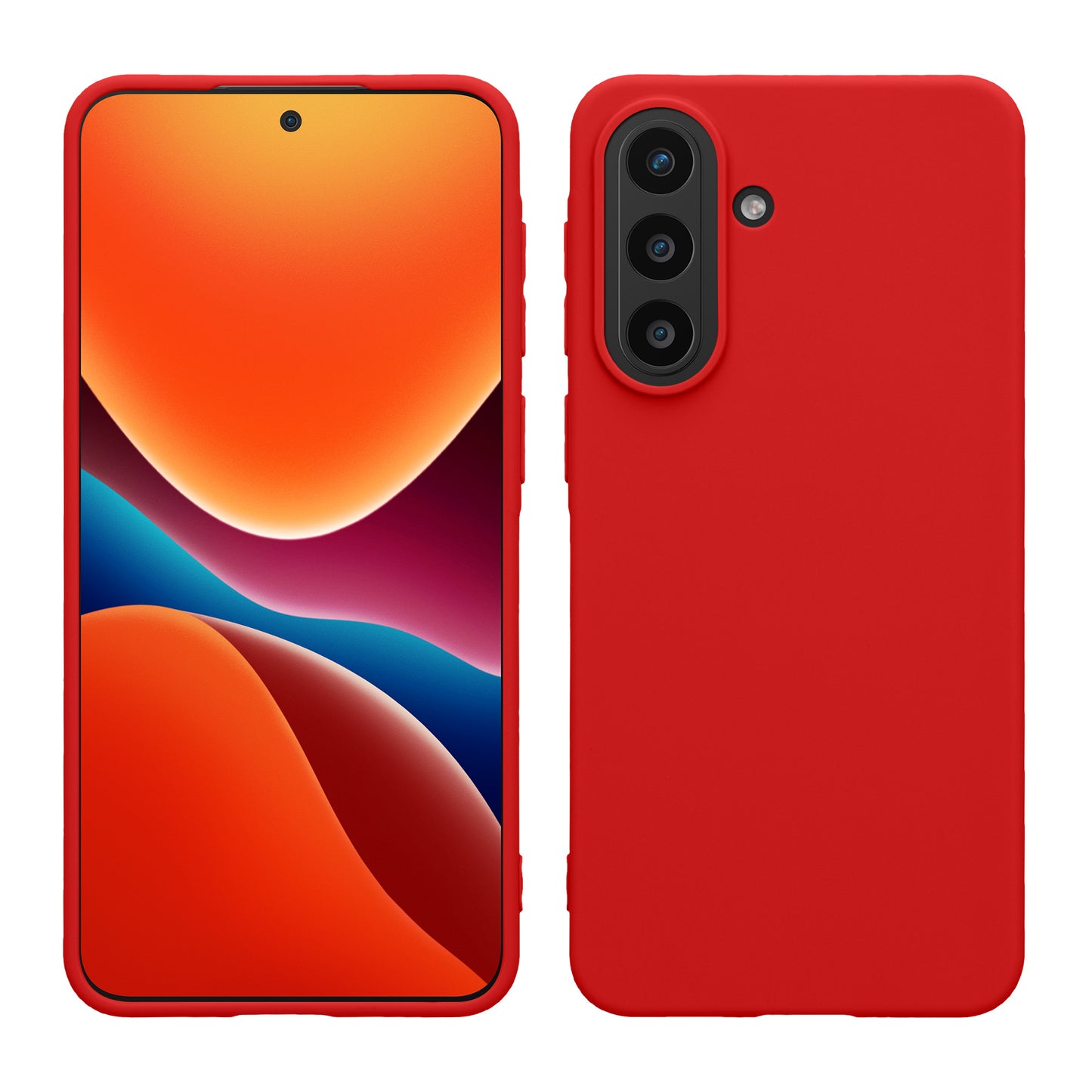 kwmobile Hülle kompatibel mit Samsung Galaxy A57 5G Hülle - weiches TPU Silikon Case - Cover geeignet für kabelloses Laden - Klassisch Rot Klassisch Rot  