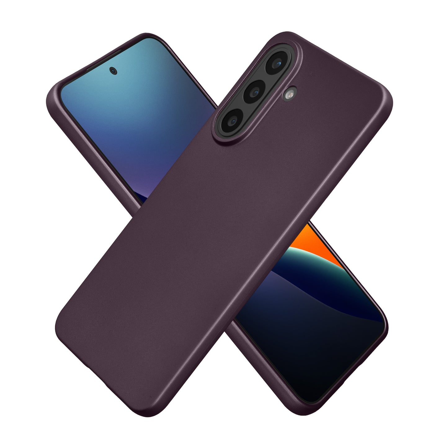 kwmobile Case kompatibel mit Samsung Galaxy A57 5G Hülle - Schutzhülle aus Silikon metallisch schimmernd - Handyhülle Metallic Brombeere Metallic Brombeere  