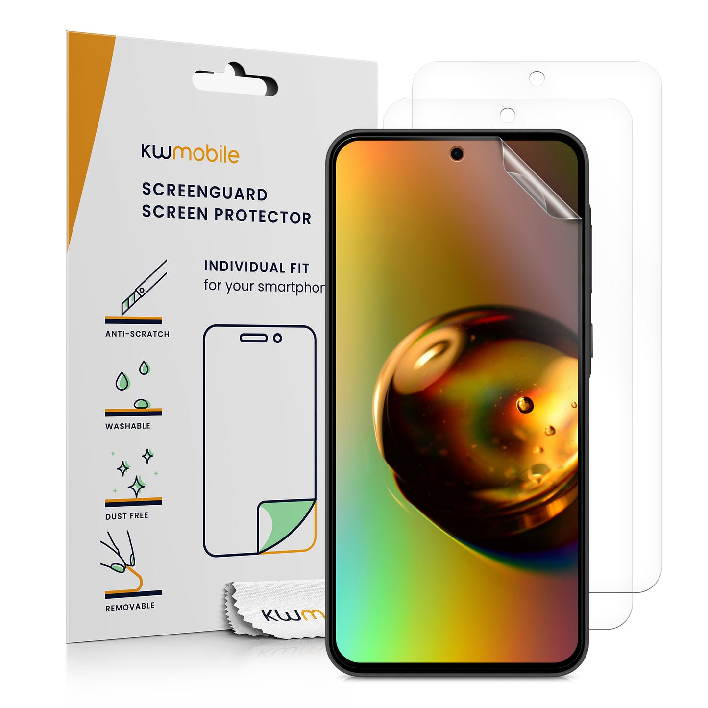 kwmobile 3x Displayschutzfolie kompatibel mit Samsung Galaxy A57 5G Folie - klare Schutzfolien Set in transparent Transparent  