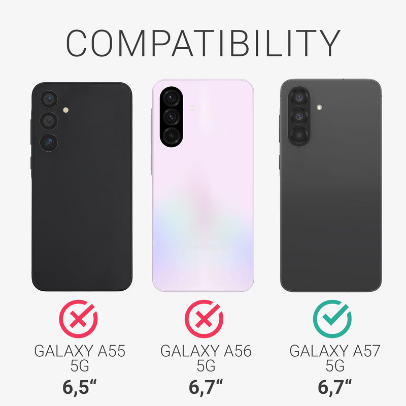 3x Displayschutzfolie matt kompatibel mit Samsung Galaxy A57 5G