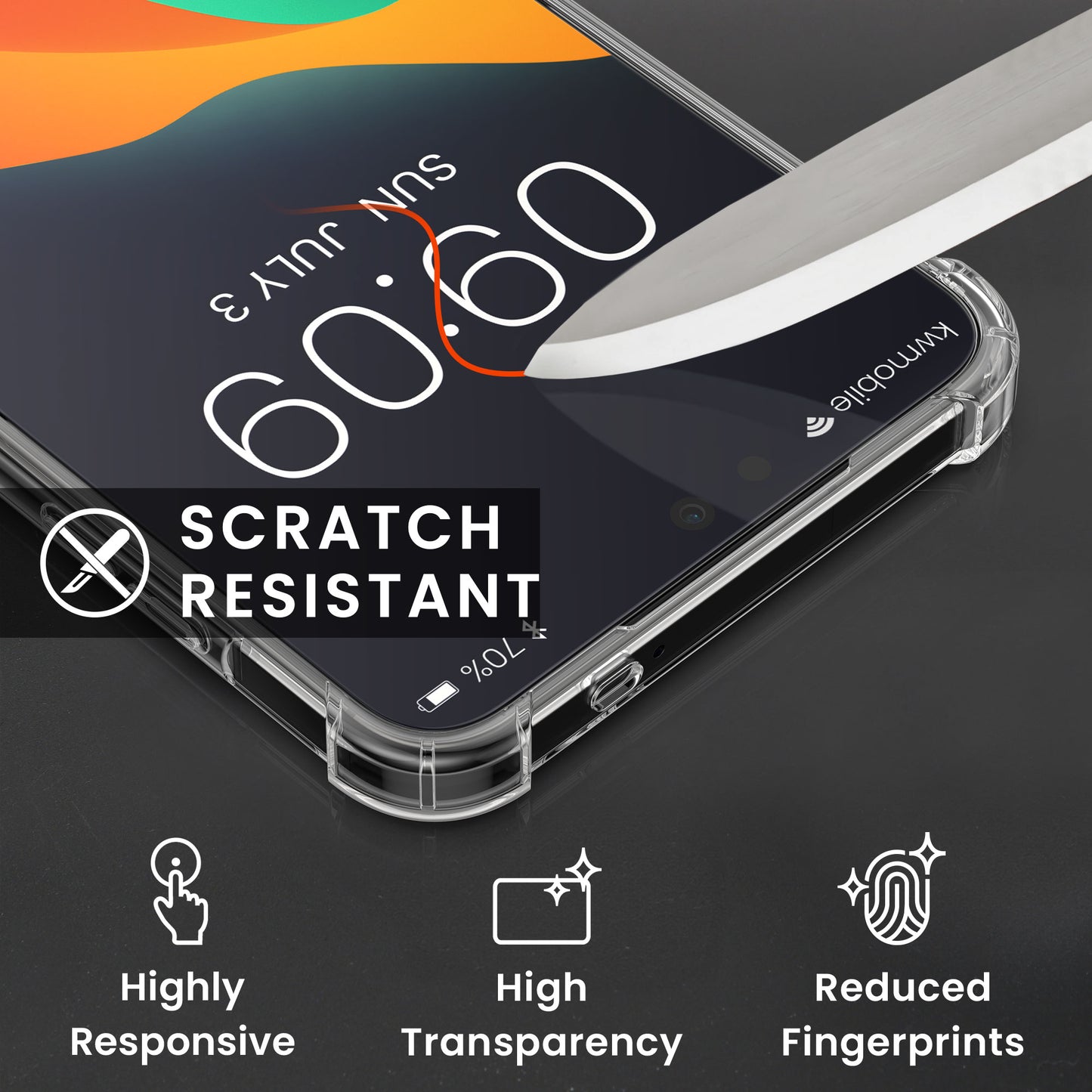 kwmobile Hülle kompatibel mit Samsung Galaxy A57 5G Case - Handyhülle mit 2x Glas Schutz Folie