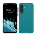 kwmobile Hülle kompatibel mit Samsung Galaxy A37 5G Hülle - weiches TPU Silikon Case - Cover geeignet für kabelloses Laden - Petrol matt Petrol matt  