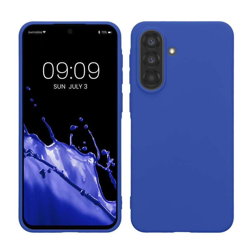 kwmobile Hülle kompatibel mit Samsung Galaxy A37 5G Hülle - weiches TPU Silikon Case - Cover geeignet für kabelloses Laden - Baltik Blau Baltik Blau  