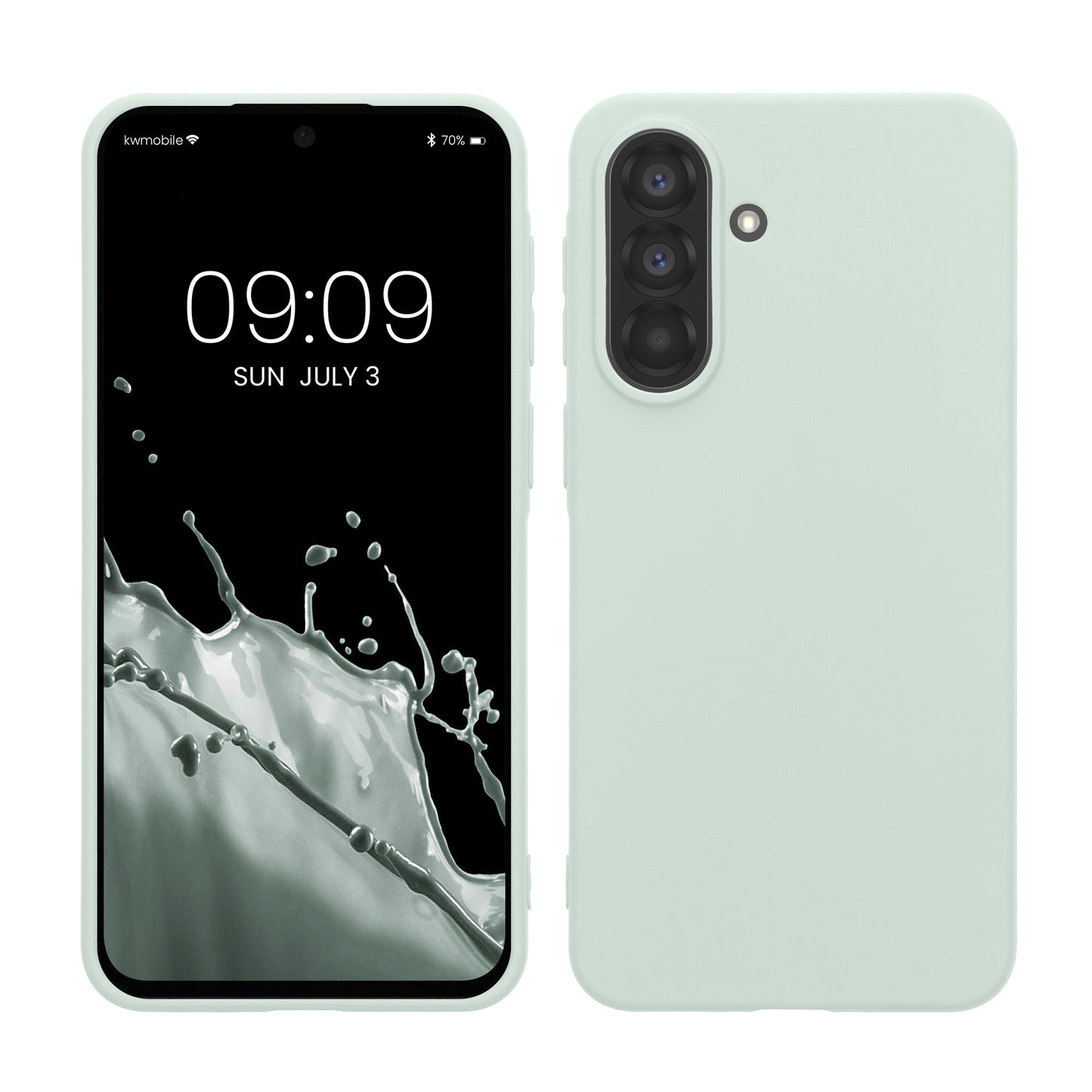 kwmobile Hülle kompatibel mit Samsung Galaxy A37 5G Hülle - weiches TPU Silikon Case - Cover geeignet für kabelloses Laden - Cool Mint Cool Mint  