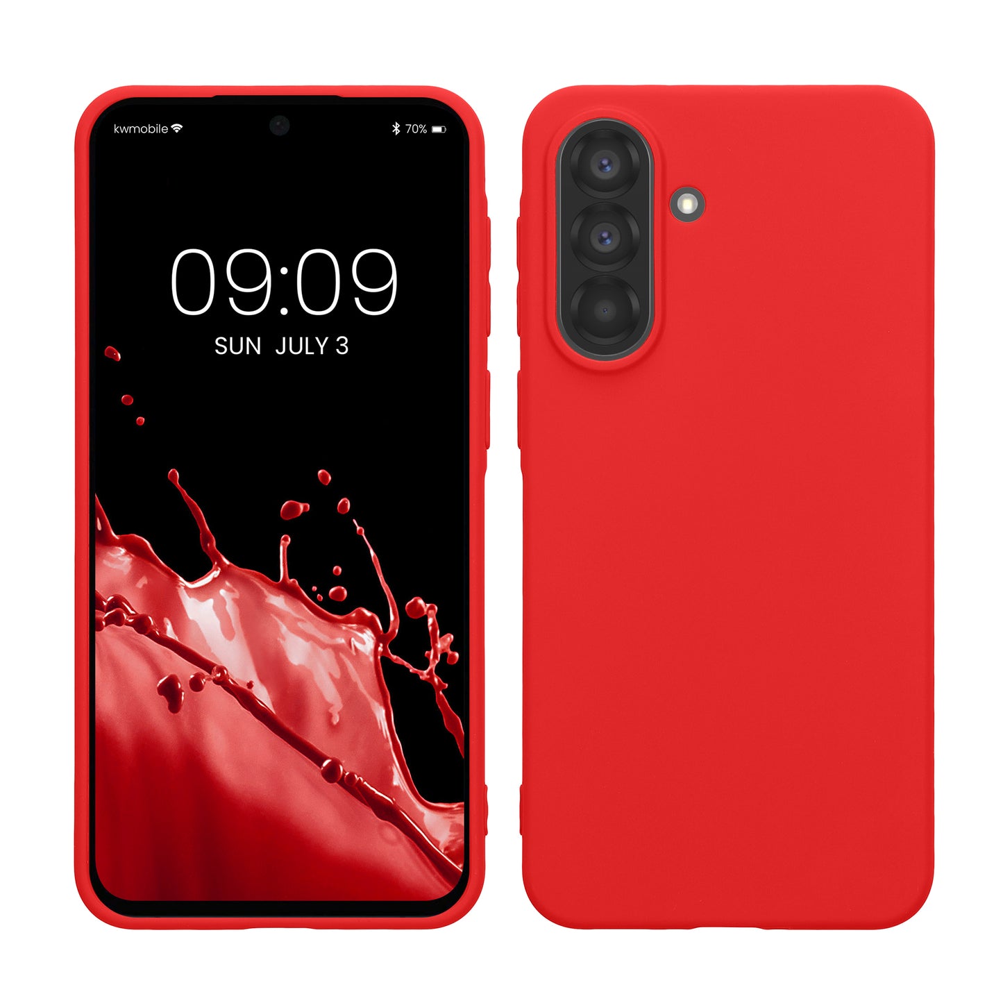 kwmobile Hülle kompatibel mit Samsung Galaxy A37 5G Hülle - weiches TPU Silikon Case - Cover geeignet für kabelloses Laden - Klassisch Rot Klassisch Rot  
