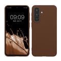 kwmobile Hülle kompatibel mit Samsung Galaxy A37 5G Hülle - weiches TPU Silikon Case - Cover geeignet für kabelloses Laden - Chocolate Chocolate  