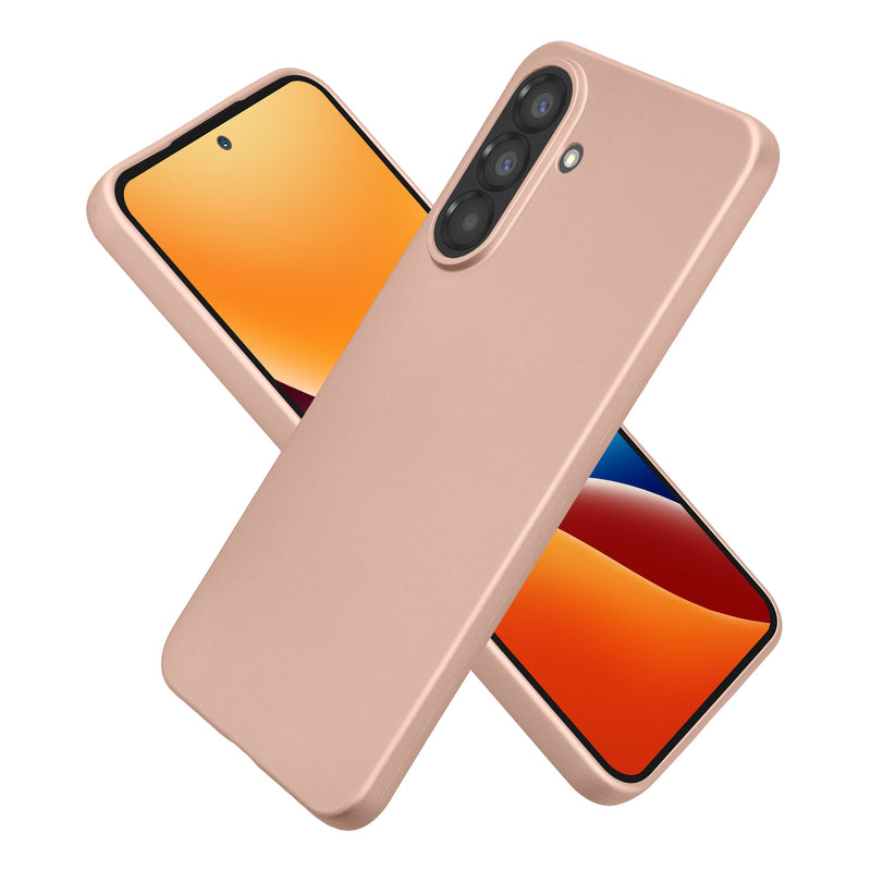 kwmobile Case kompatibel mit Samsung Galaxy A37 5G Hülle - Schutzhülle aus Silikon metallisch schimmernd - Handyhülle Metallic Rosegold Metallic Rosegold  