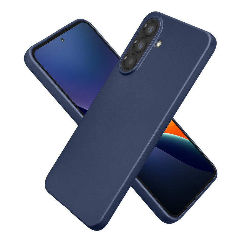 kwmobile Case kompatibel mit Samsung Galaxy A37 5G Hülle - Schutzhülle aus Silikon metallisch schimmernd - Handyhülle Metallic Blau Metallic Blau  