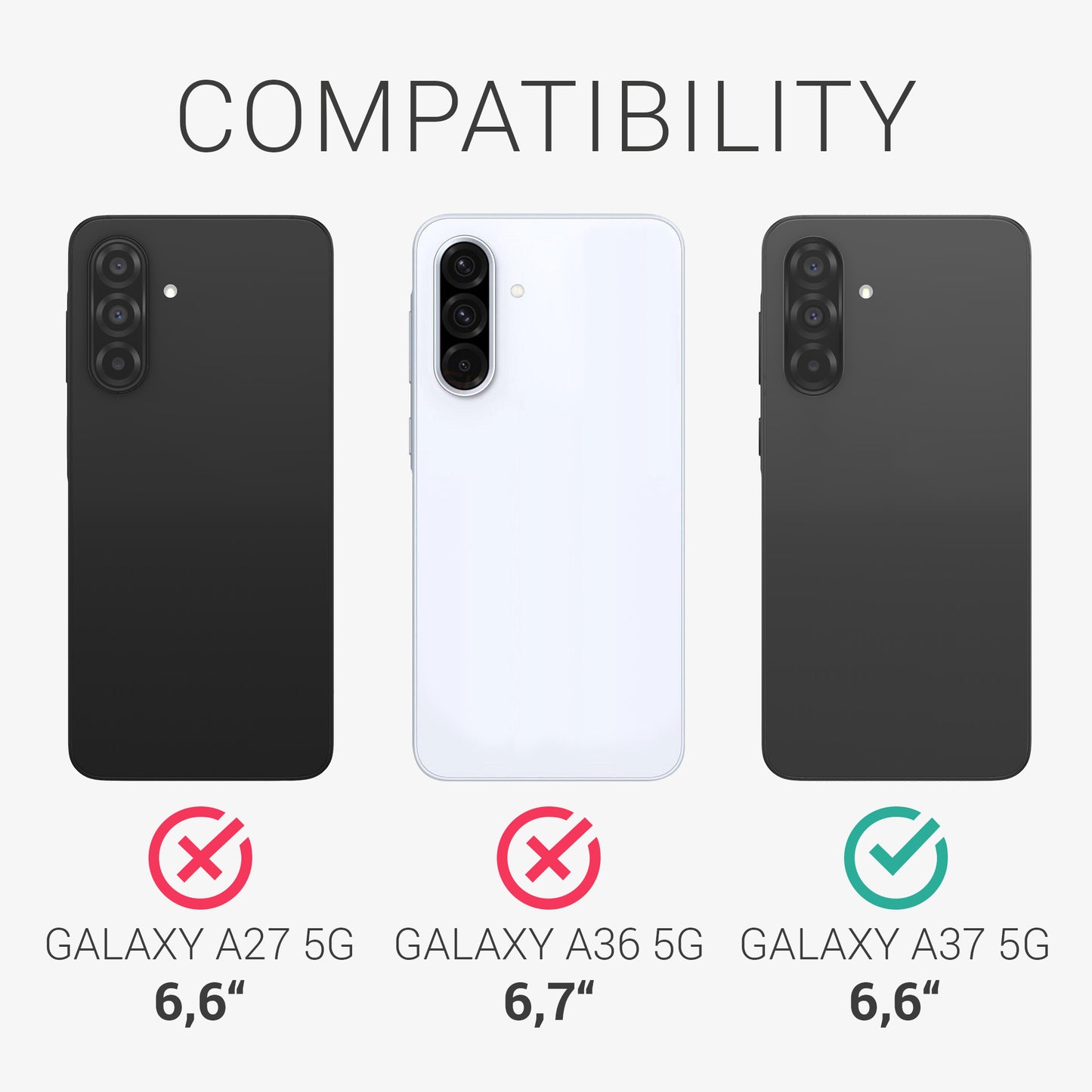 3x Displayschutzfolie matt kompatibel mit Samsung Galaxy A37 5G