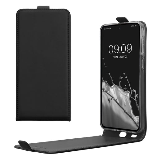 kwmobile Schutzhülle kompatibel mit Samsung Galaxy A37 5G - Hülle Handy - Flip Case Handyhülle Schwarz Schwarz  