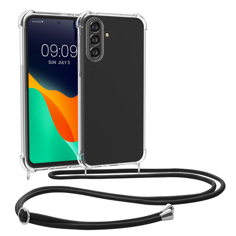 kwmobile Necklace Case kompatibel mit Samsung Galaxy A37 5G Hülle - Silikon Cover mit Handykette - Band Handyhülle Transparent Transparent  